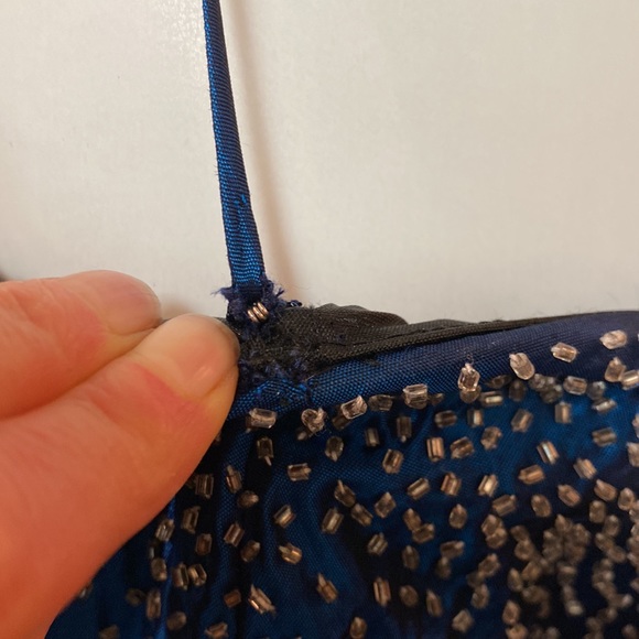 Grad dress, royal blue Faviana convertible lace-up back, sz 11/12 - Picture 9 of 12